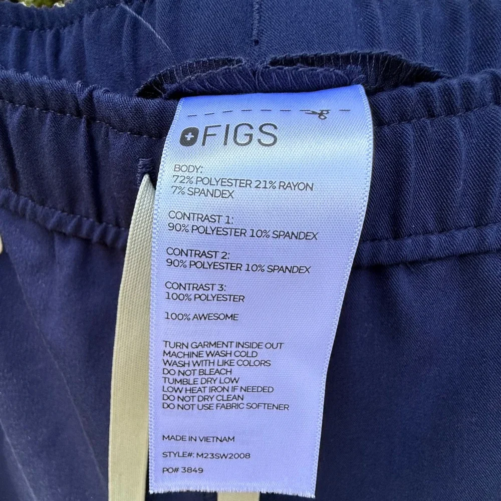 Figs Mens Navy Blue Technical Collection Scrub Jogger Pants M23SW2008 Medium